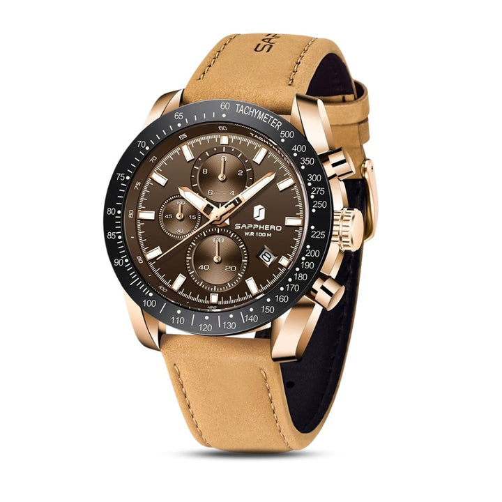 Sweston™ Luxury Leather Chronograph Men's Sports Watch