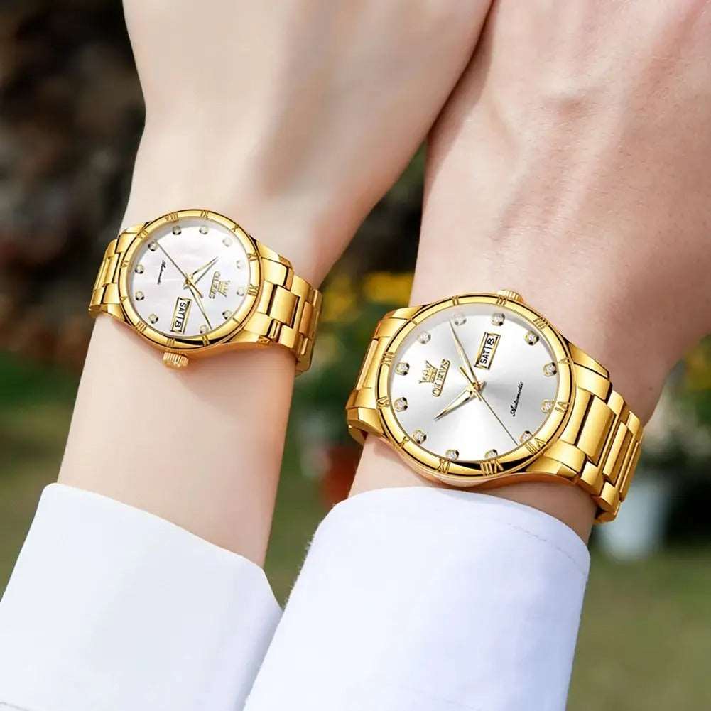 Sweston™ Fashion Couple Watch Stainless Steel Strap