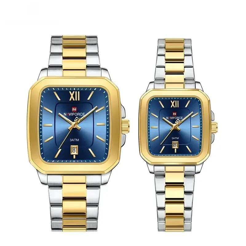 Sweston™ Quartz Square Dial Couple Watch - Sweston