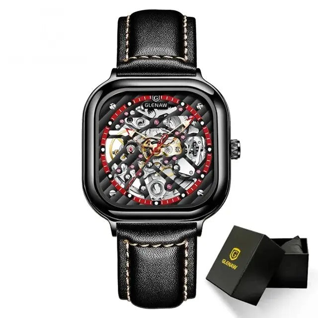 Sweston™ Luxury Square Mechanical Leather Watch