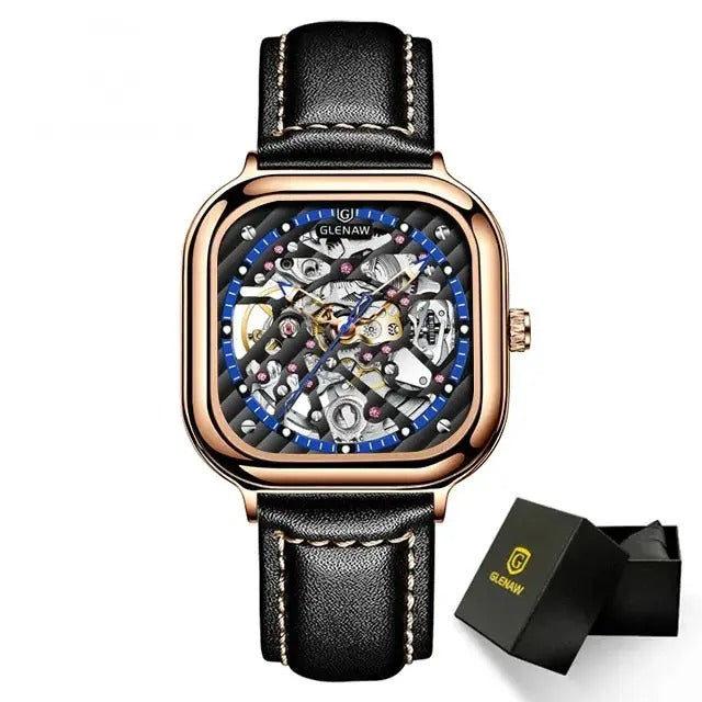 Sweston™ Luxury Square Mechanical Leather Watch