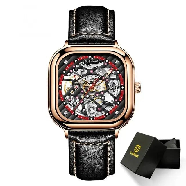 Sweston™ Luxury Square Mechanical Leather Watch