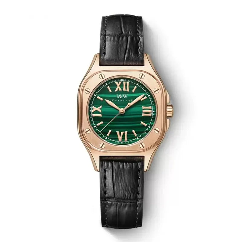 Sweston™ Retro Green Quartz Women's Watch - Classic Luxury with Sapphire Crystal