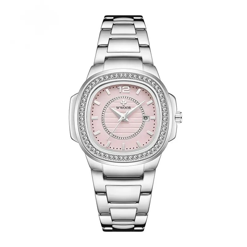 Sweston™ Women's Luxury Rose Gold Diamond Watch | Elegant Stainless Steel Waterproof Timepiece