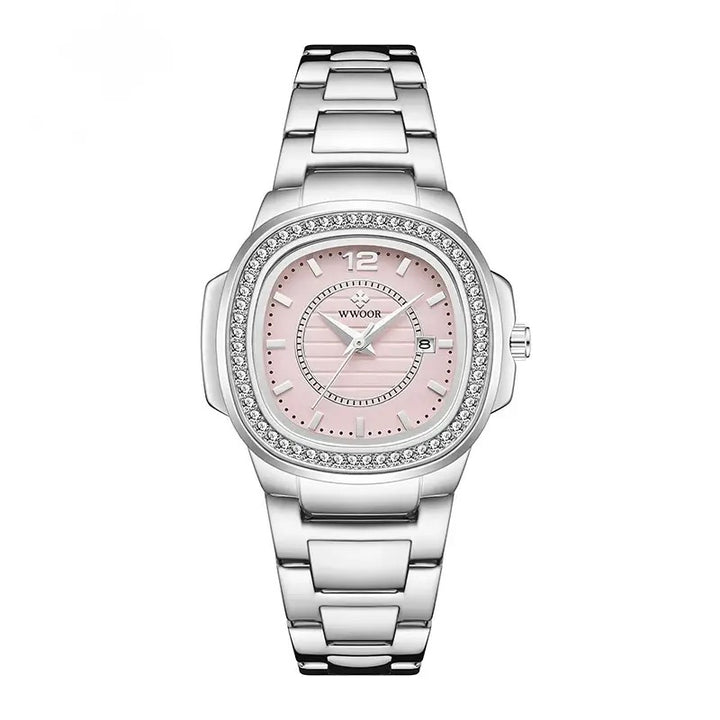 Sweston™ Women's Luxury Rose Gold Diamond Watch | Elegant Stainless Steel Waterproof Timepiece