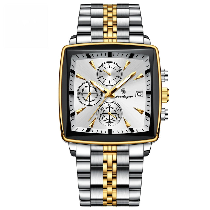 Sweston™ Luxury Square Chronograph Men's Watch | Waterproof & Stainless-Steel Timepiece