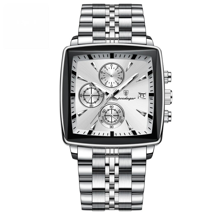 Sweston™ Luxury Square Chronograph Men's Watch | Waterproof & Stainless-Steel Timepiece