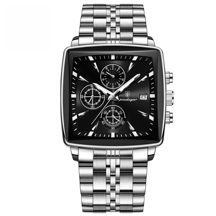 Sweston™ Luxury Square Chronograph Men's Watch | Waterproof & Stainless-Steel Timepiece