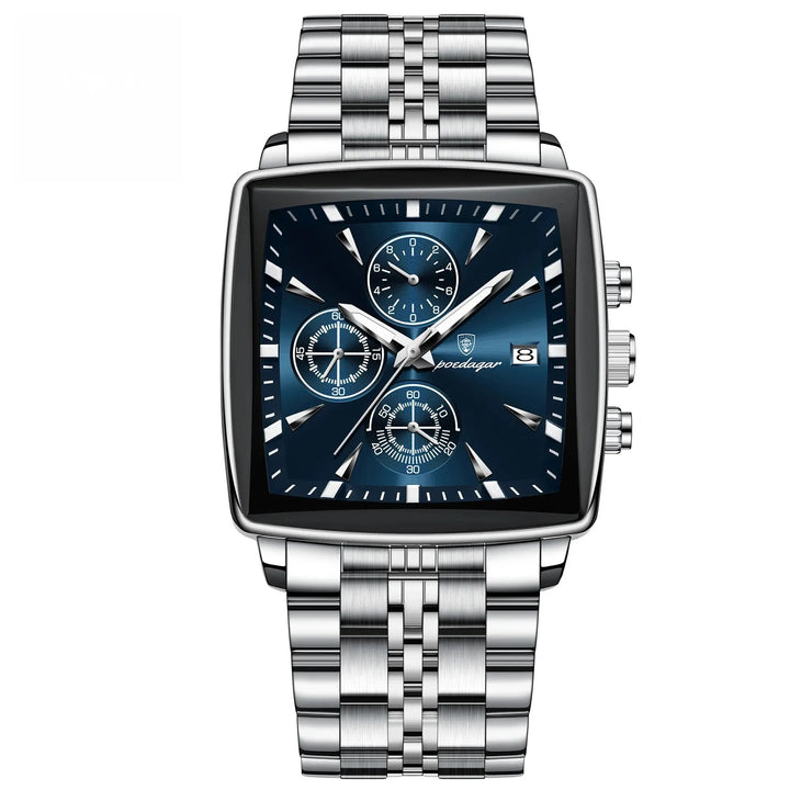 Sweston™ Luxury Square Chronograph Men's Watch | Waterproof & Stainless-Steel Timepiece