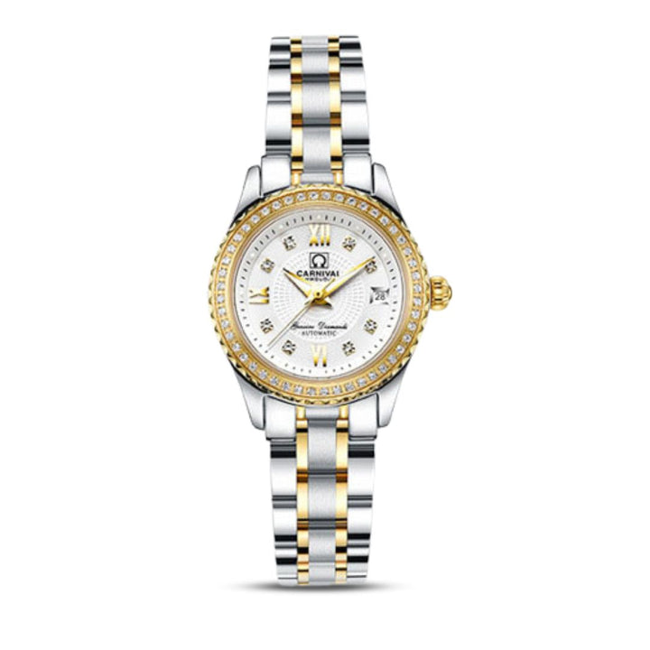 Sweston™ Luxury Diamond Automatic Watch for Women - Elegant Stainless Steel Bracelet