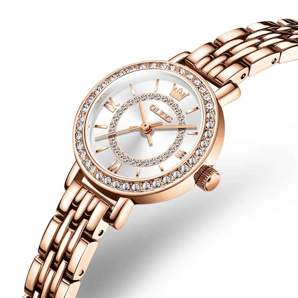 Sweston™ Rose Gold Women’s Quartz Watch – Elegant Bracelet Design