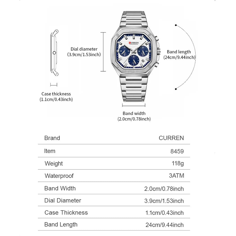 Sweston™ Casual Quartz Men's Watch with Chronograph – Sleek Design and Precision