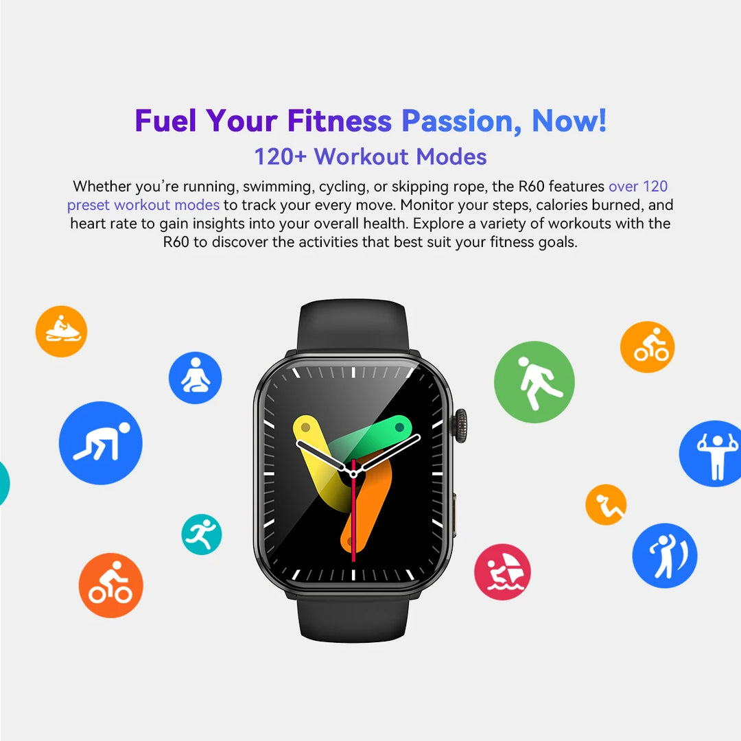 Sweston™ R60 Smartwatch | 1.96'' AMOLED Display, Bluetooth Calls, Health & Fitness Tracker