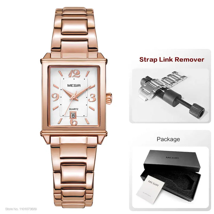 Sweston™ Women's Elegant Stainless Steel Quartz Watch – Waterproof Fashion Timepiece with Calendar