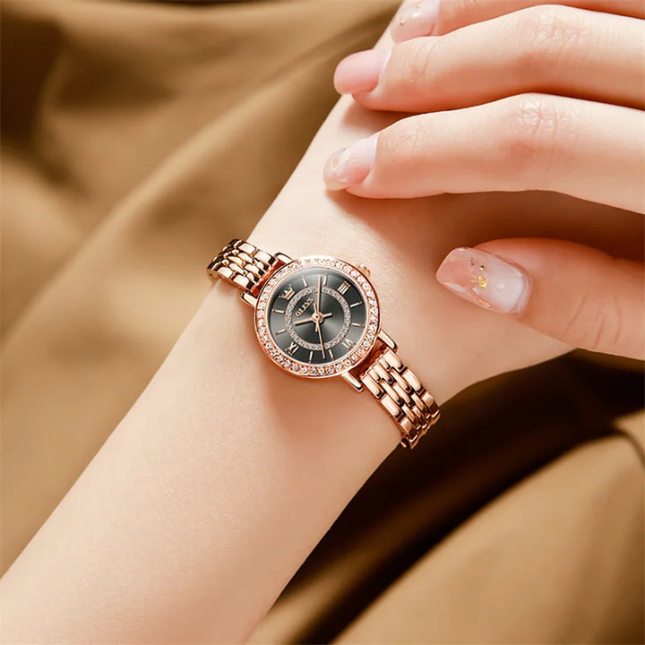 Sweston™ Rose Gold Women’s Quartz Watch – Elegant Bracelet Design