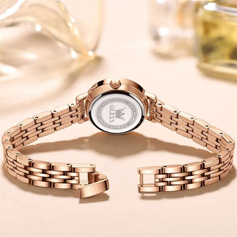 Sweston™ Rose Gold Women’s Quartz Watch – Elegant Bracelet Design