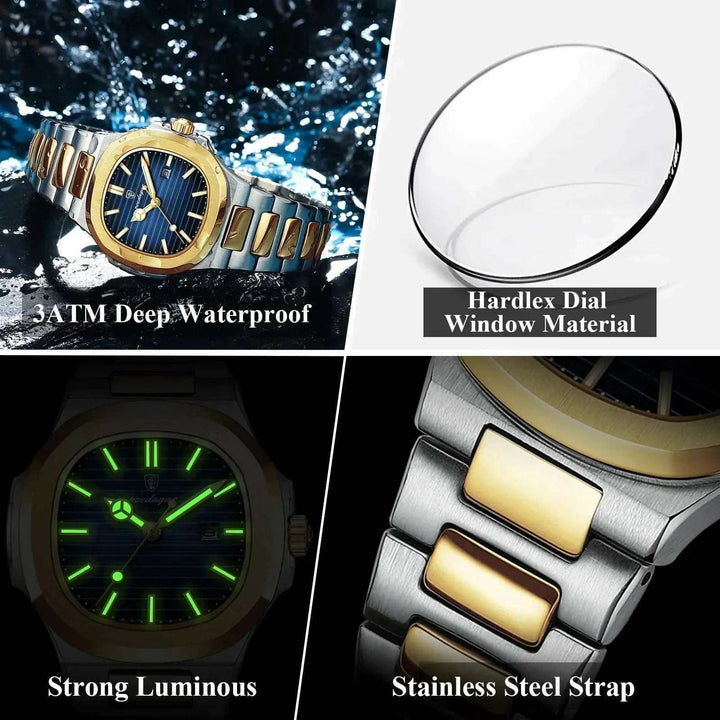 Sweston™ Luxury Women's Stainless Steel Quartz Watch – waterproof, scratch-resistant, with quartz movement