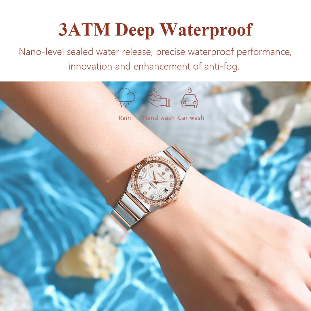 Sweston™ Luxury Women's Waterproof Stainless Steel Quartz Watch