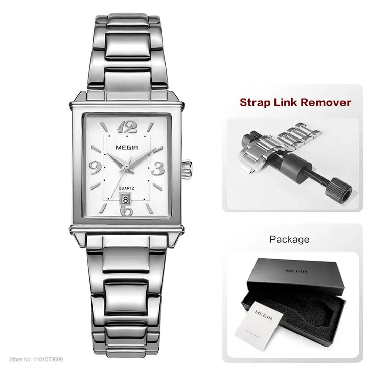 Sweston™ Women's Elegant Stainless Steel Quartz Watch – Waterproof Fashion Timepiece with Calendar