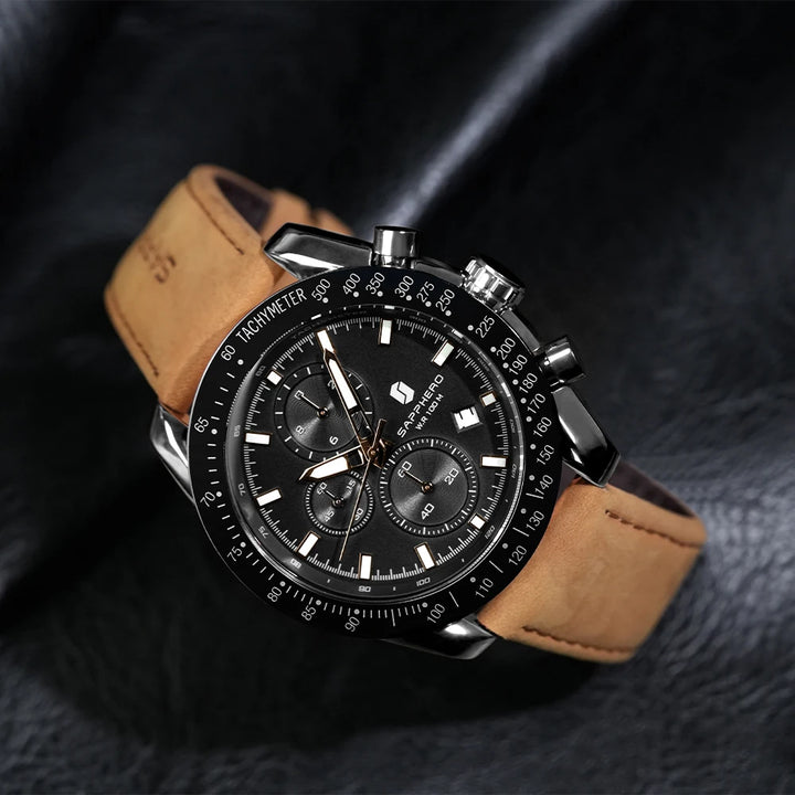 Sweston™ Luxury Leather Chronograph Men's Sports Watch