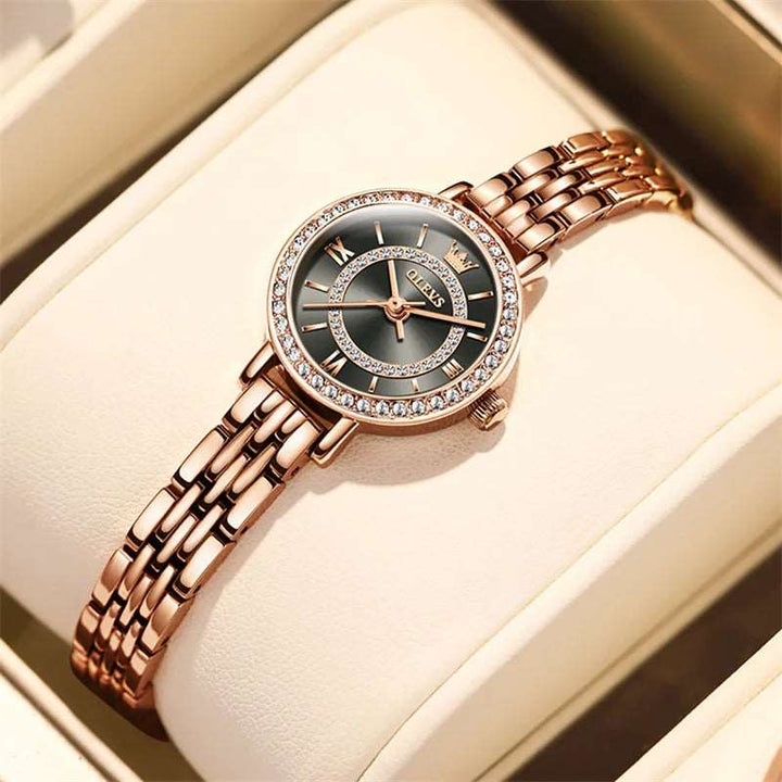 Sweston™ Rose Gold Women’s Quartz Watch – Elegant Bracelet Design