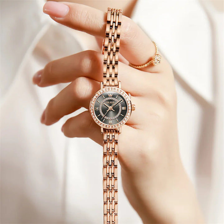 Sweston™ Rose Gold Women’s Quartz Watch – Elegant Bracelet Design