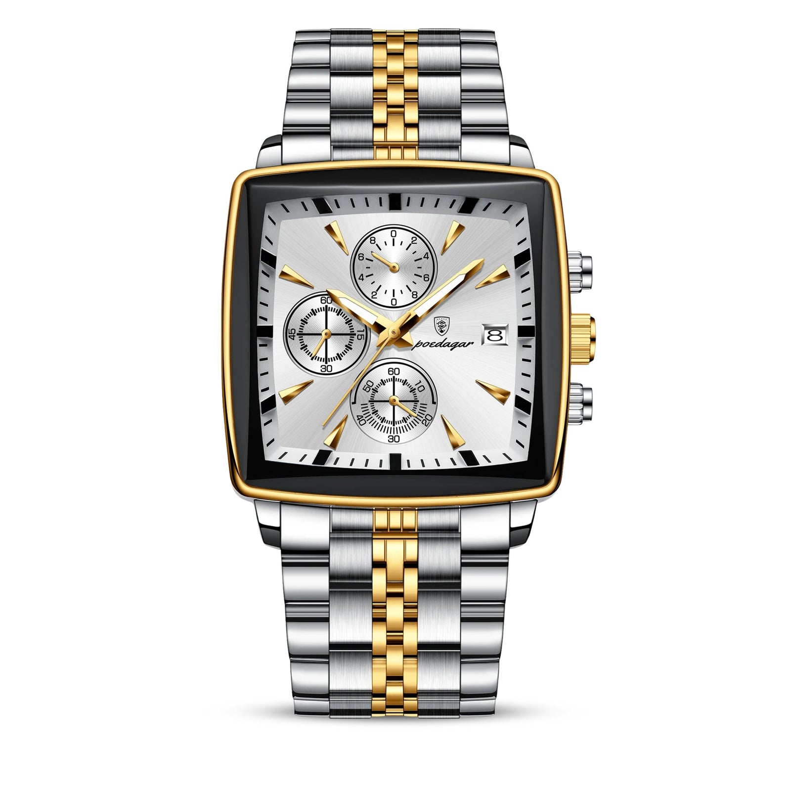 Sweston™ Luxury Square Chronograph Men's Watch | Waterproof & Stainless-Steel Timepiece